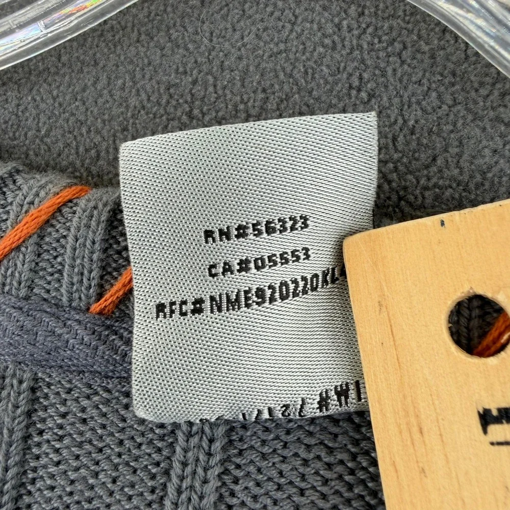 VTG Nike Air Jordan Argyle Sweater Vest 3XL Gray Orange Knit Jumpman Y2K READ